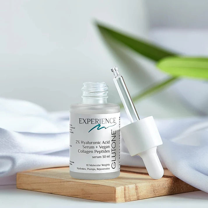 Glutone 2% Hyaluronic Acid plus vegan collagen peptides Serum 30ml
