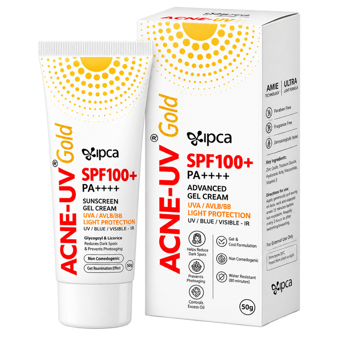 Acne-UV Gold Sunscreen Gel Cream SPF 100+ PA++++ 50g