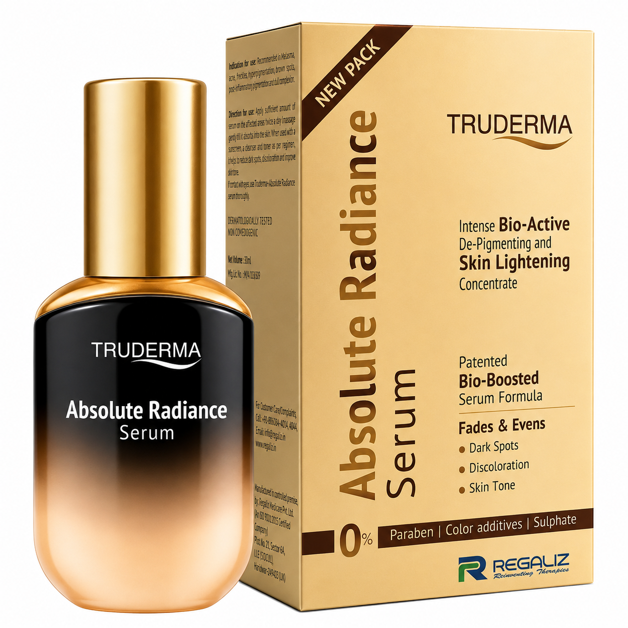Truderma Absolute Radiance Serum | Intense Bio-Active De-Pigmenting & Skin Brightening Concentrate | 30ml
