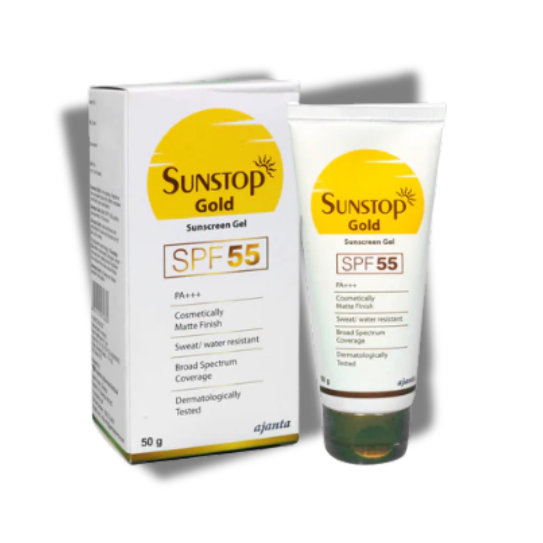 Ajanta Sunstop Gold Sunscreen Gel SPF 55 PA+++ 50G