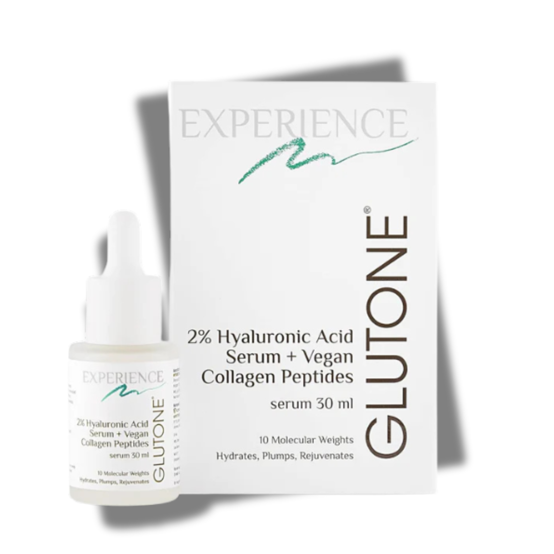 Glutone 2% Hyaluronic Acid plus vegan collagen peptides Serum 30ml