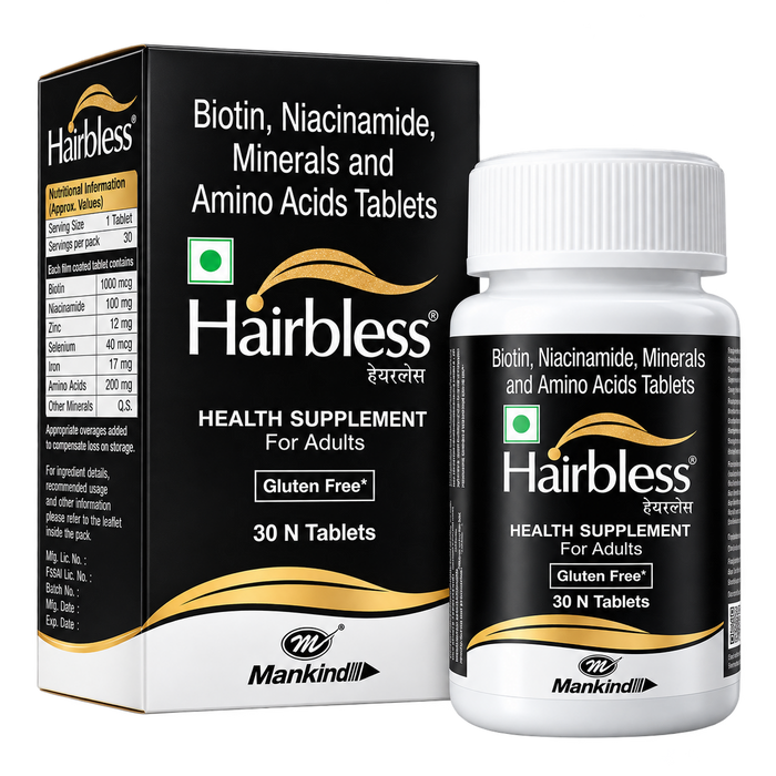 Hairbless Tablets Bottel (30 Tab)