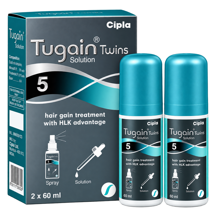 Tugain Twins 5 Solution (60ml Each)